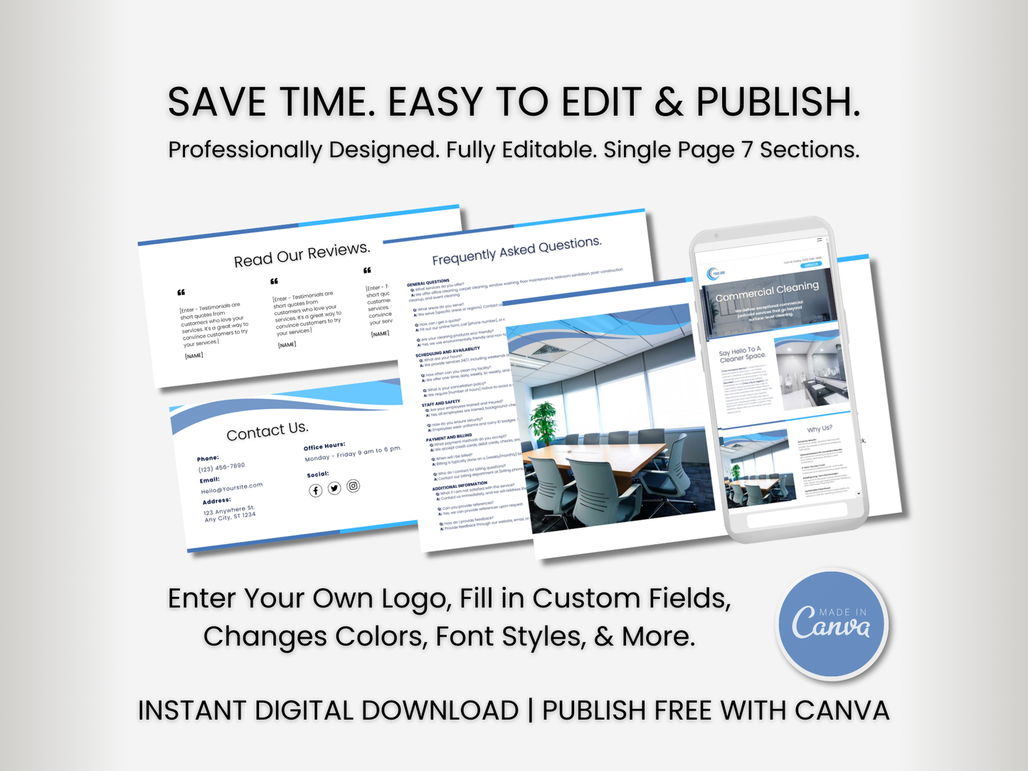 Janitorial Website Template 8