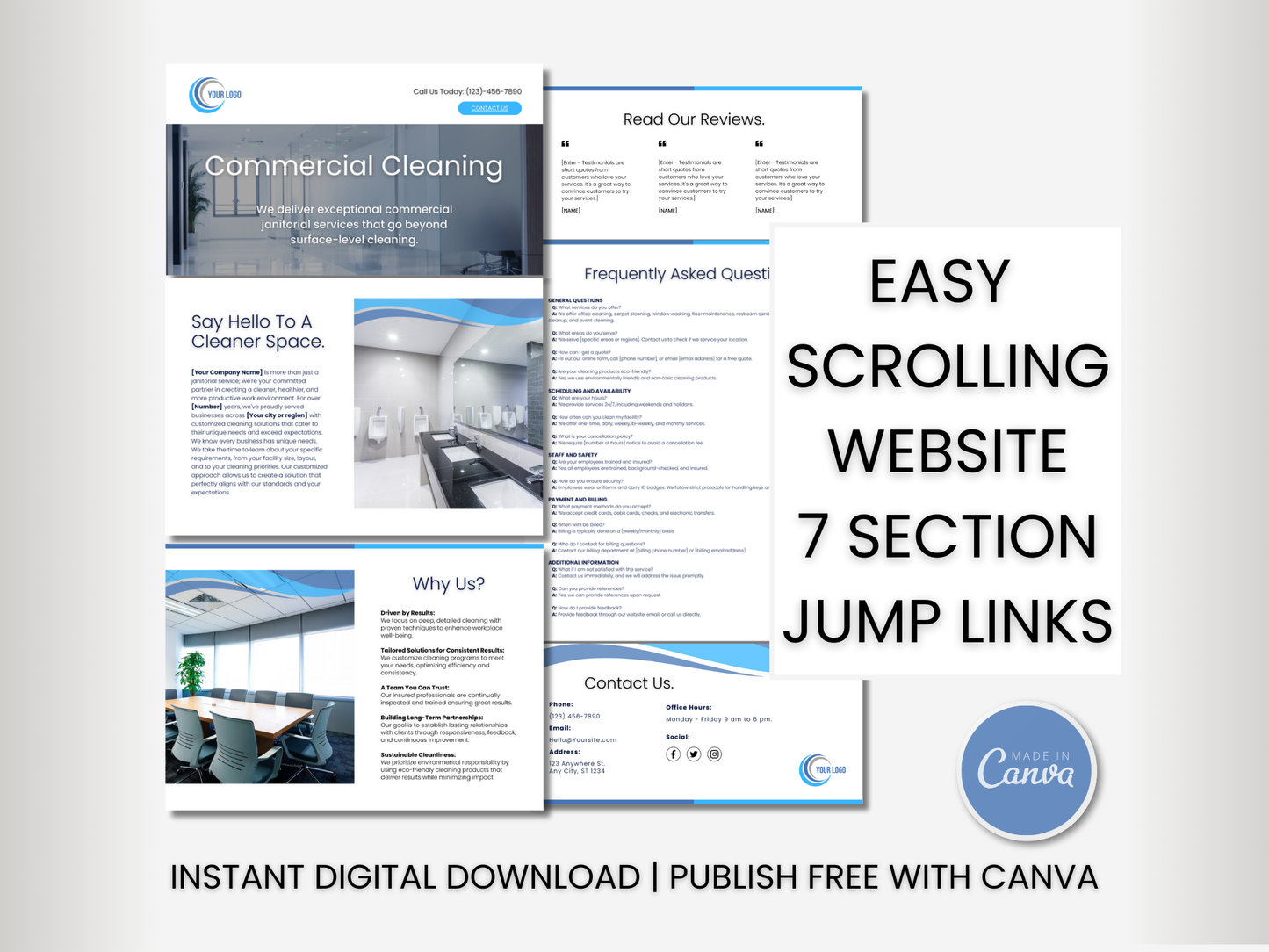 Janitorial Website Template 8