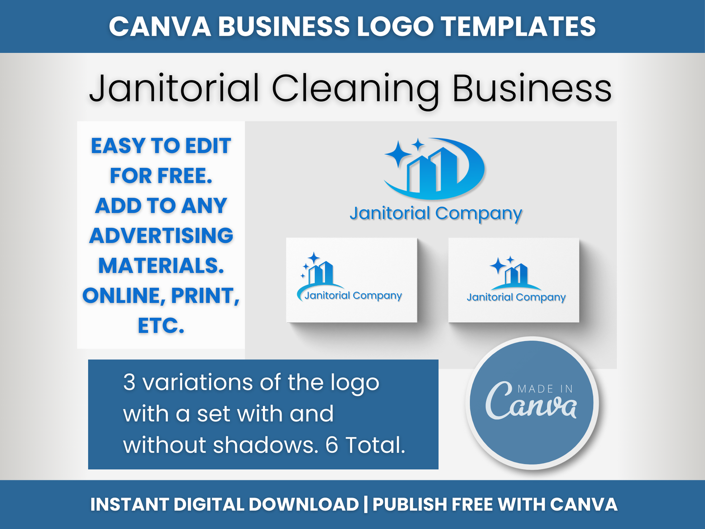 4 Janitorial Logo Templates