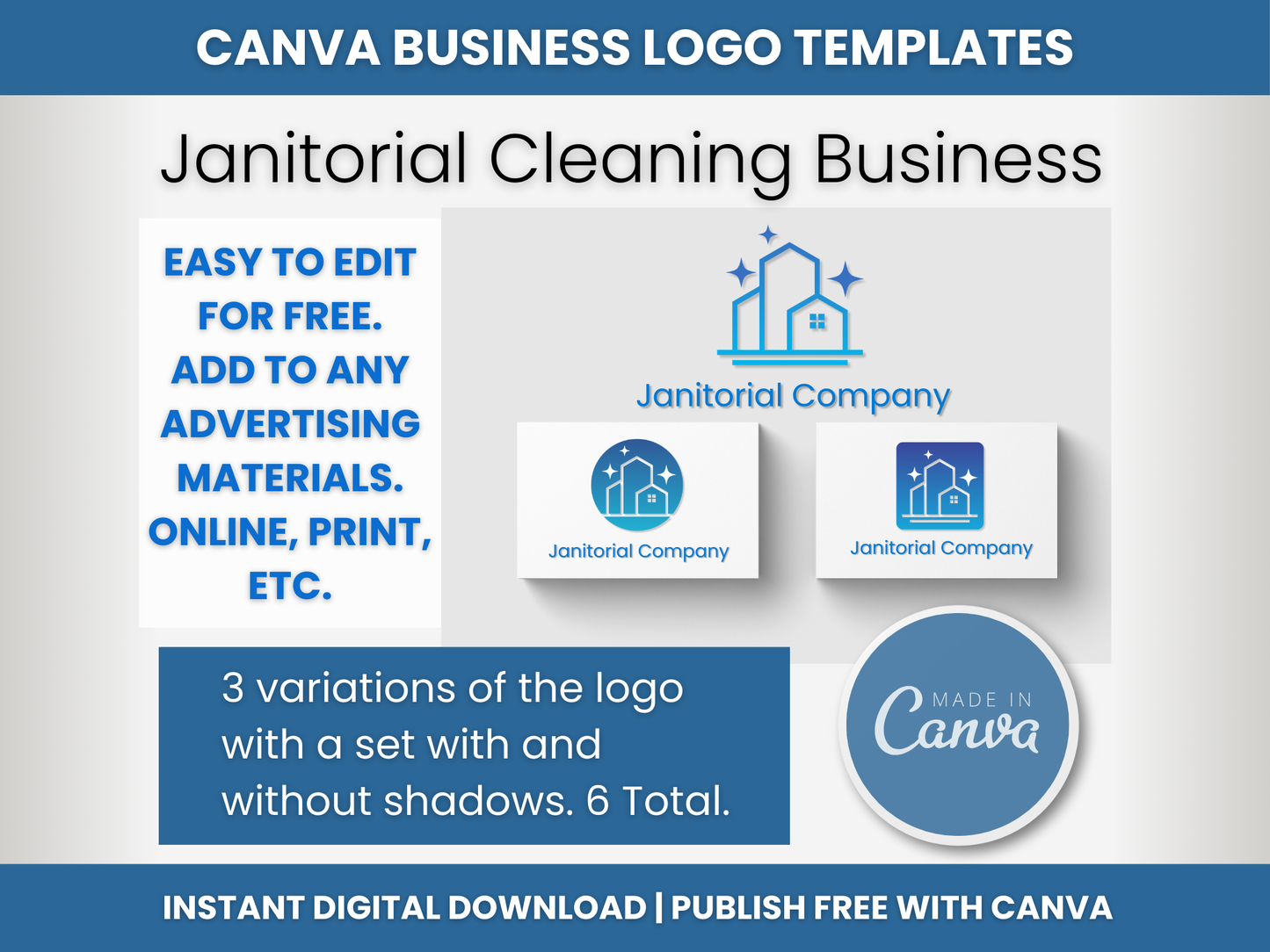 3 Janitorial Logo Templates