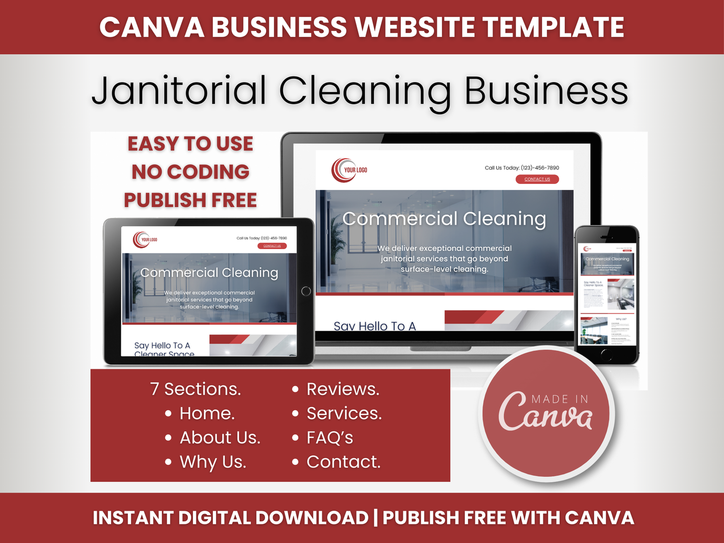 Janitorial Website Template 12