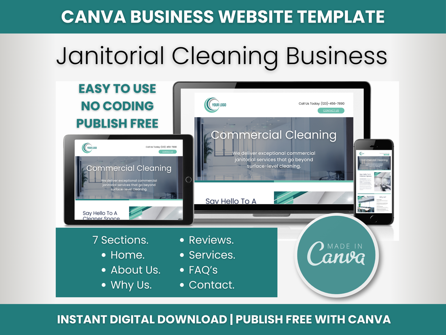 Janitorial Website Template 7