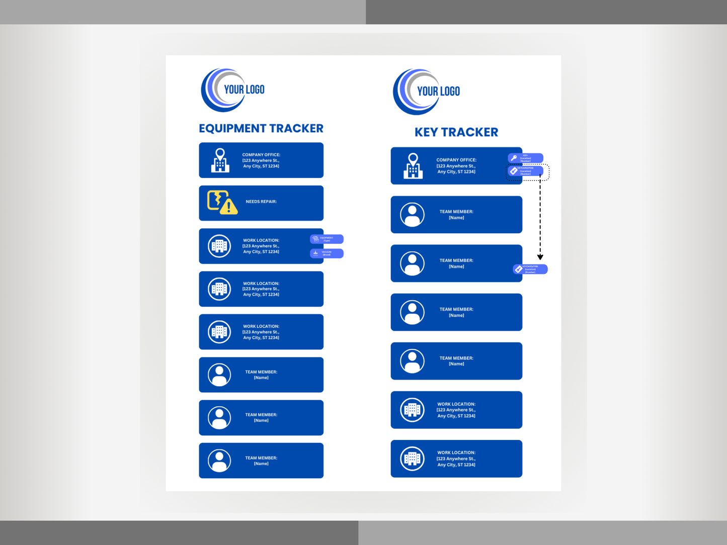 Janitorial Key and Equipment Trackers