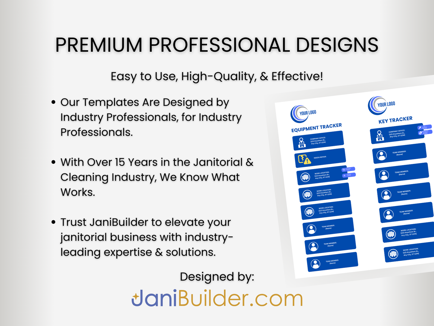 Janitorial Key and Equipment Trackers