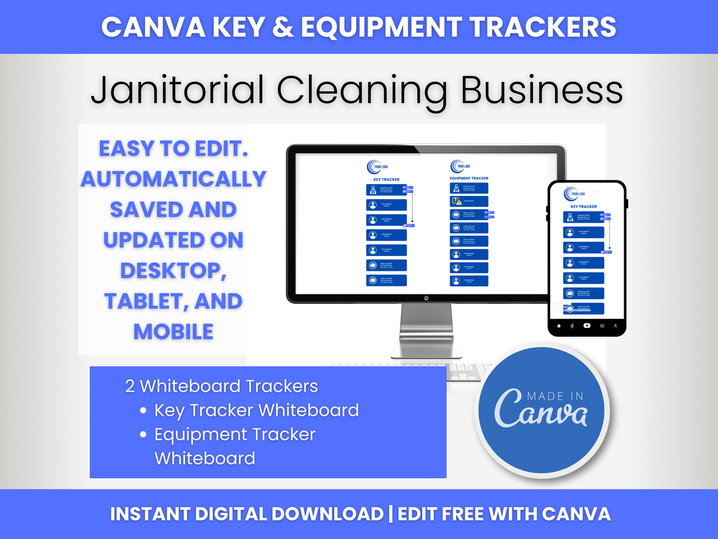 Janitorial Key and Equipment Trackers