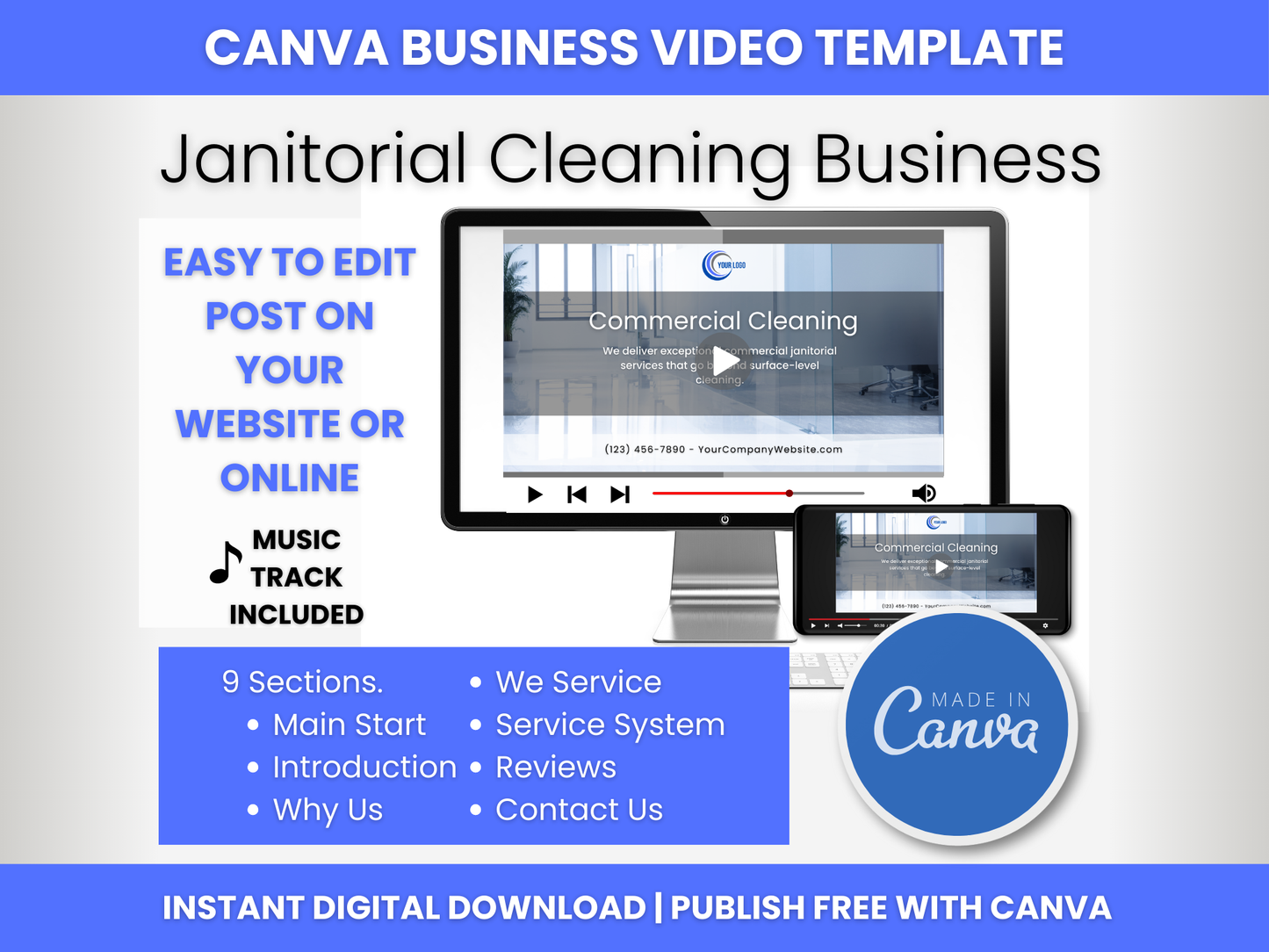 Janitorial Promo Video Template